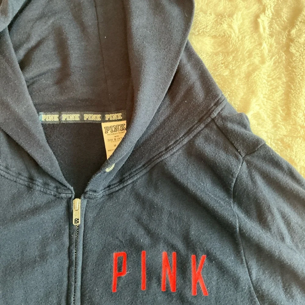 PINK Victoria's Secret St. Louis Cardinals zip  up with Red Sequin Design - Picture 2 of 4